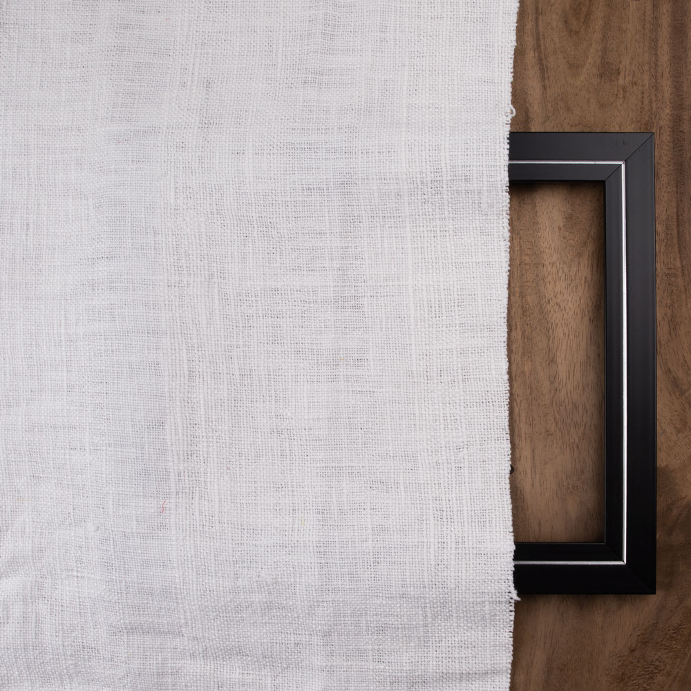 WHITE PLAIN KHADI 380 GSM HANDSPUN & HANDWOVEN FABRIC | BLEACHED WHITE & DYEABLE