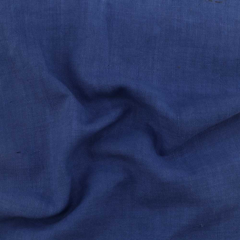 SOLID BLUE KHADI 120 GSM FABRIC - HANDSPUN & HANDWOVEN