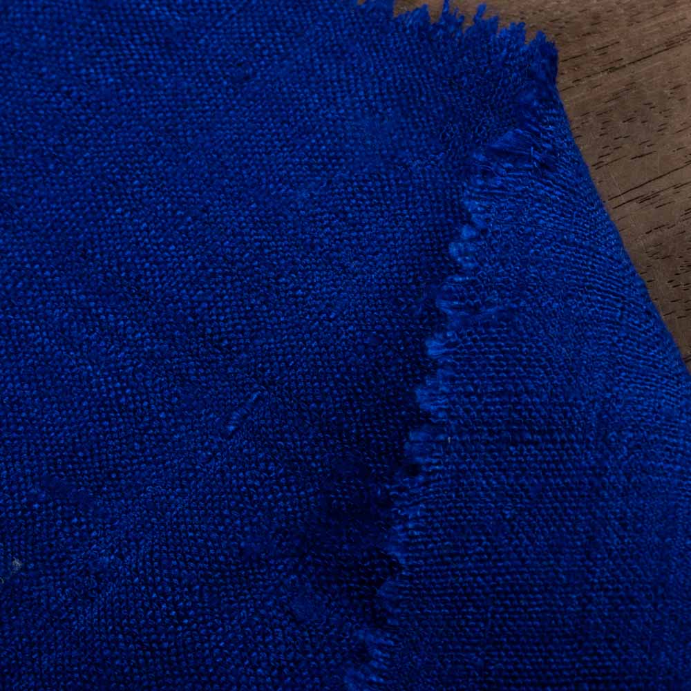 PLAIN BLUE PURE MATKA 110 GSM HANDWOVEN FABRIC 20