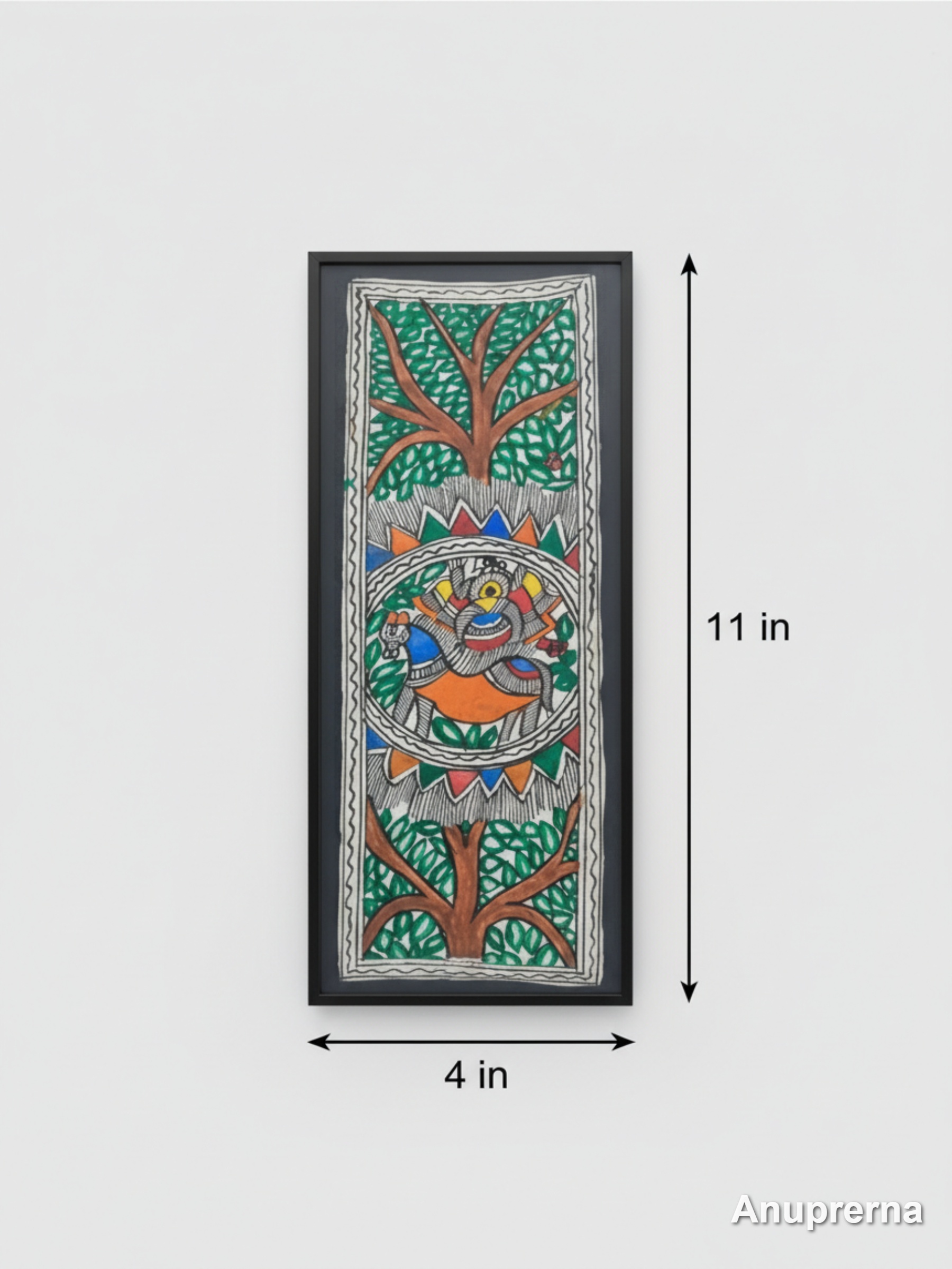 Riding Through The Forest Madhubani Wall Art Decor