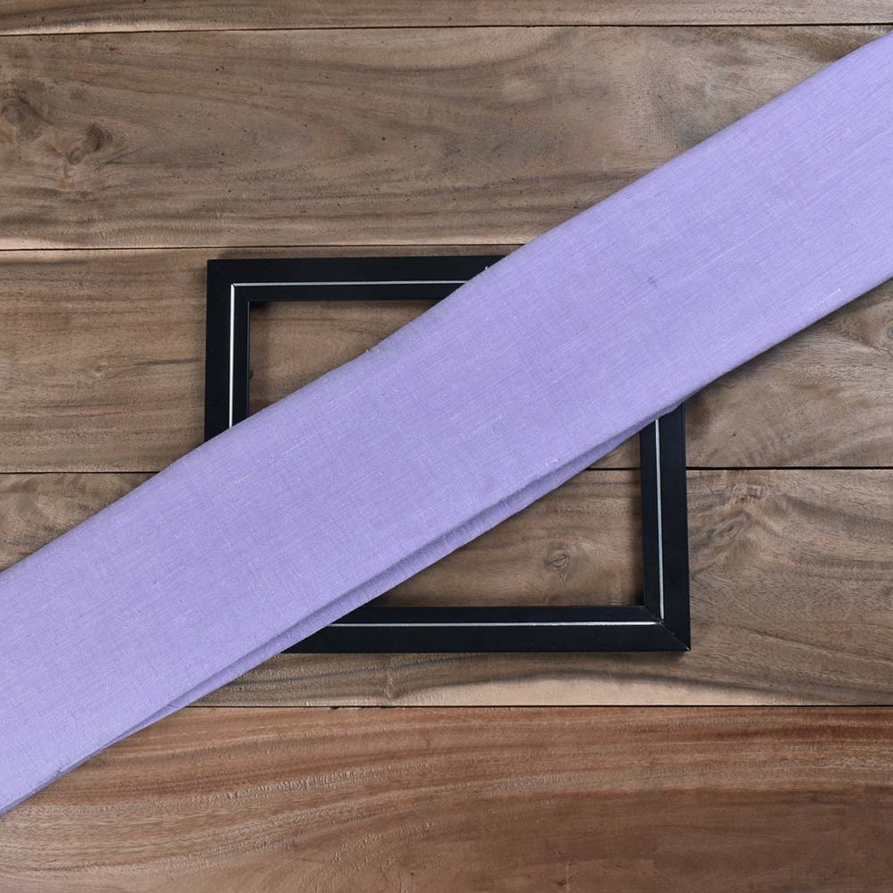 Chambray Purple Khadi Cotton 115 GSM Handwoven Fabric