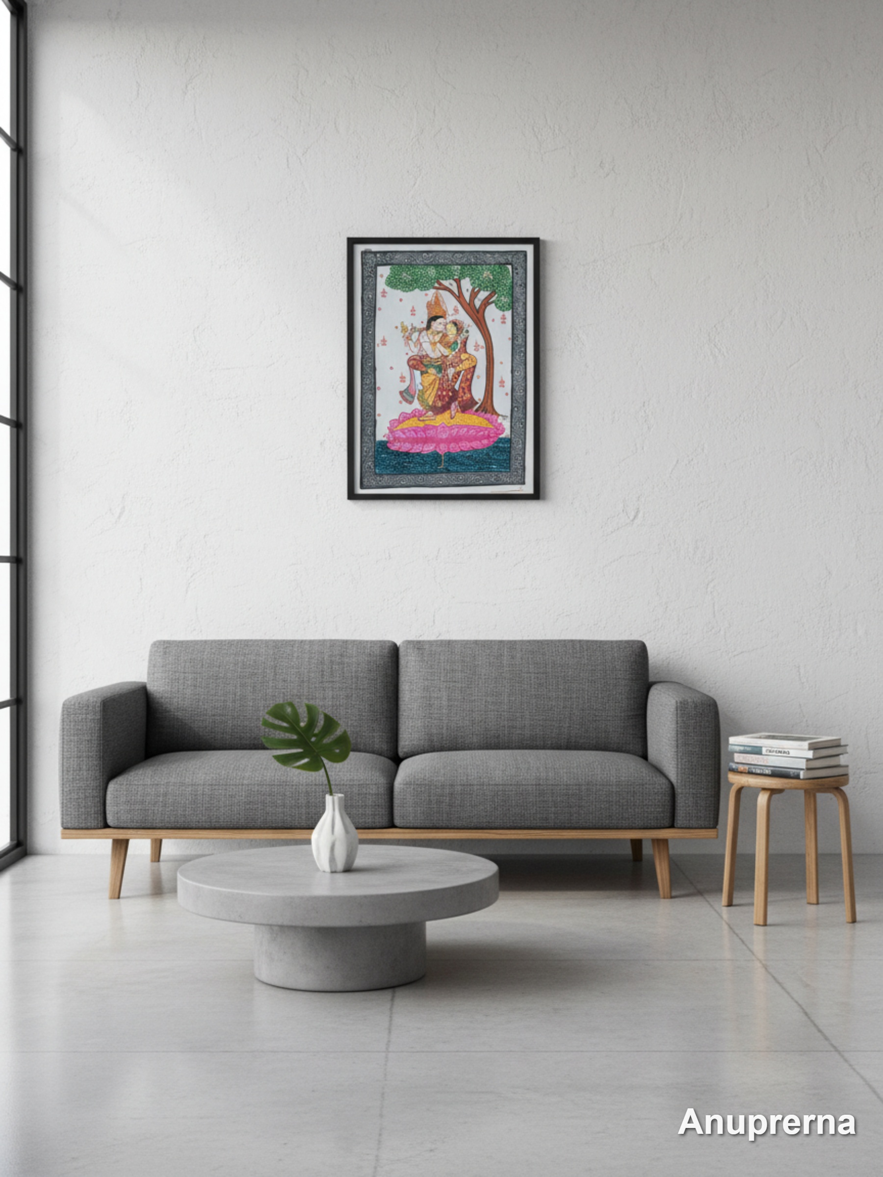 Radha Krishna Pattachitra Wall Art Decor