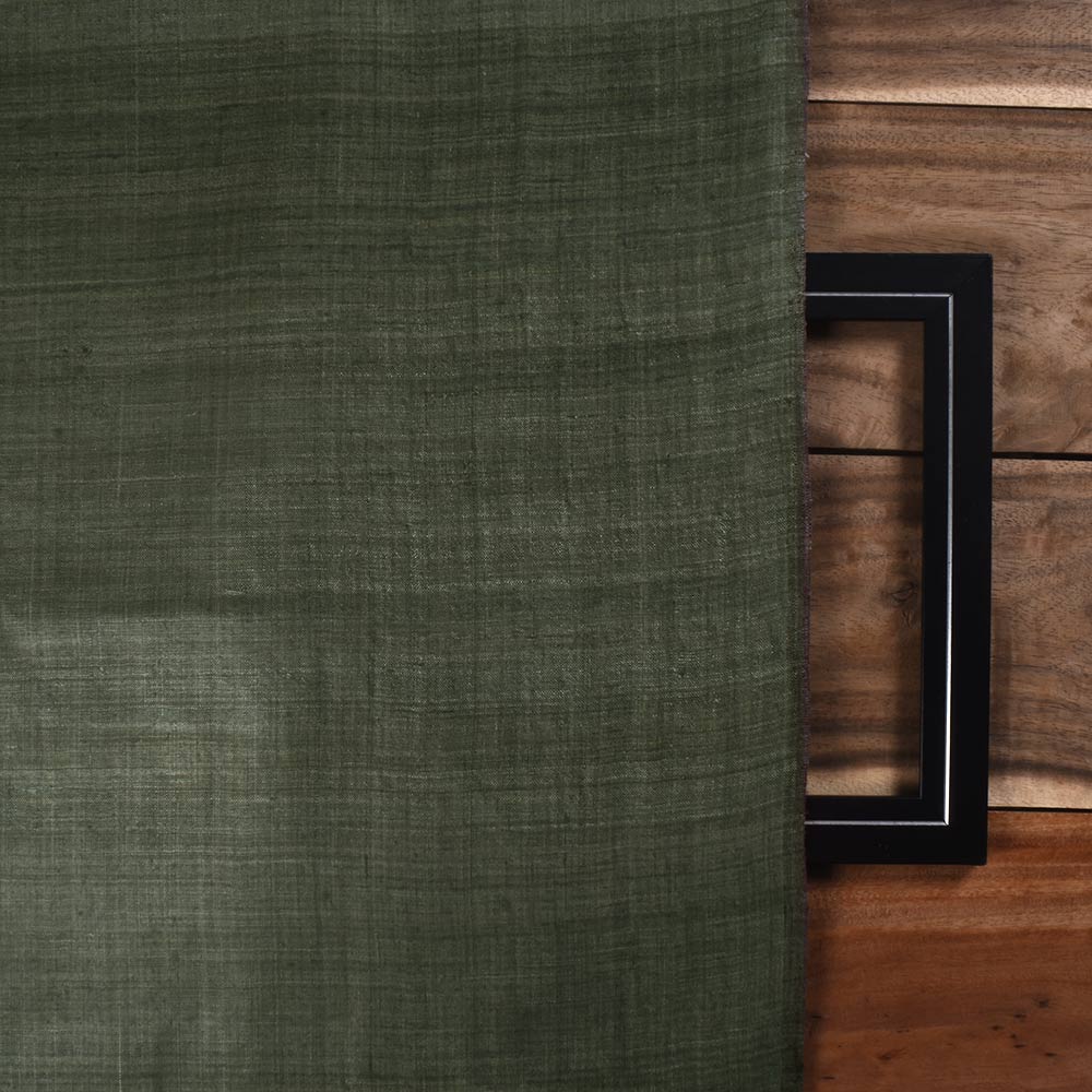 PLAIN GREEN PURE MATKA 110 GSM HANDWOVEN FABRIC 22