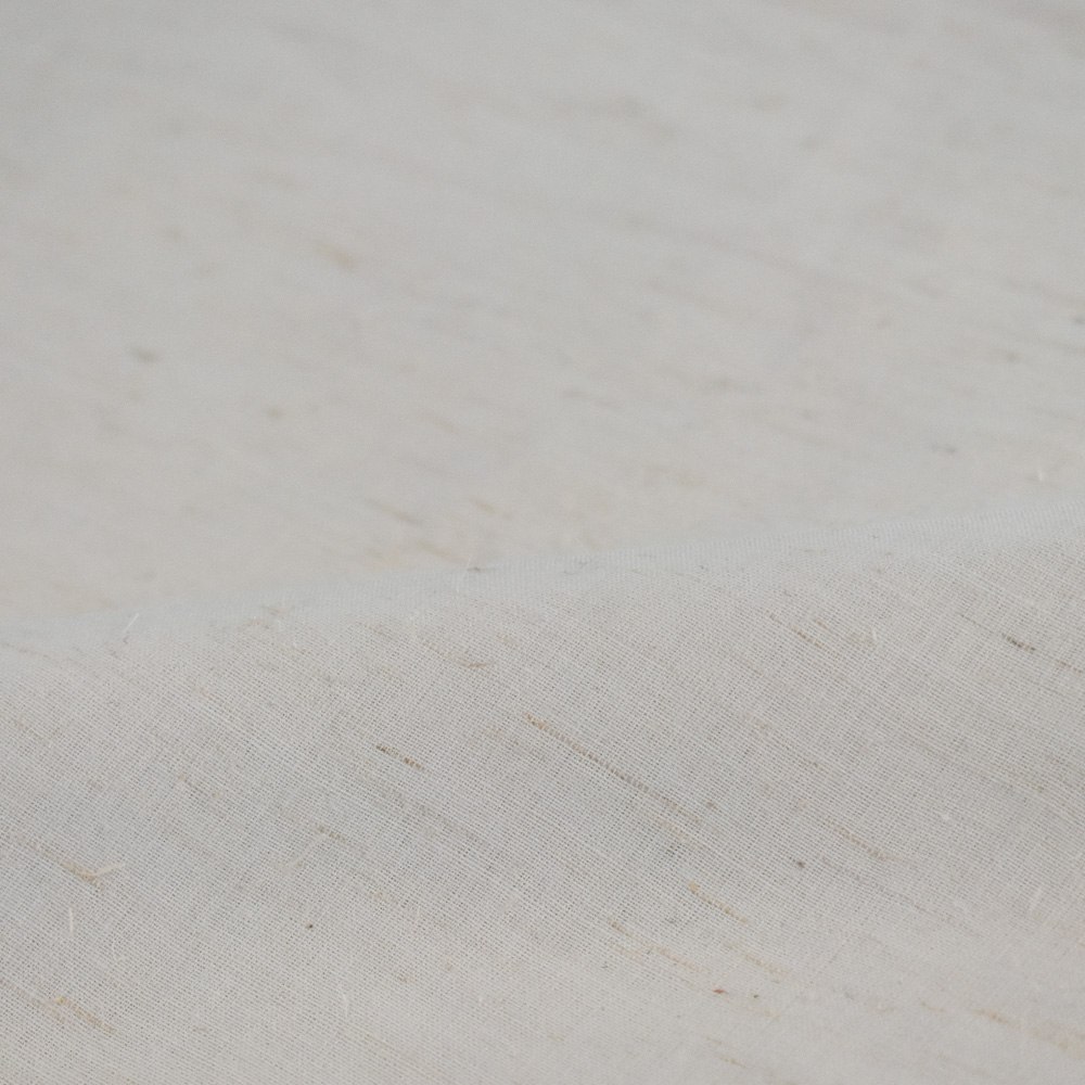 Plain White Banana Cotton & Lyocell 100 GSM Handwoven Fabric