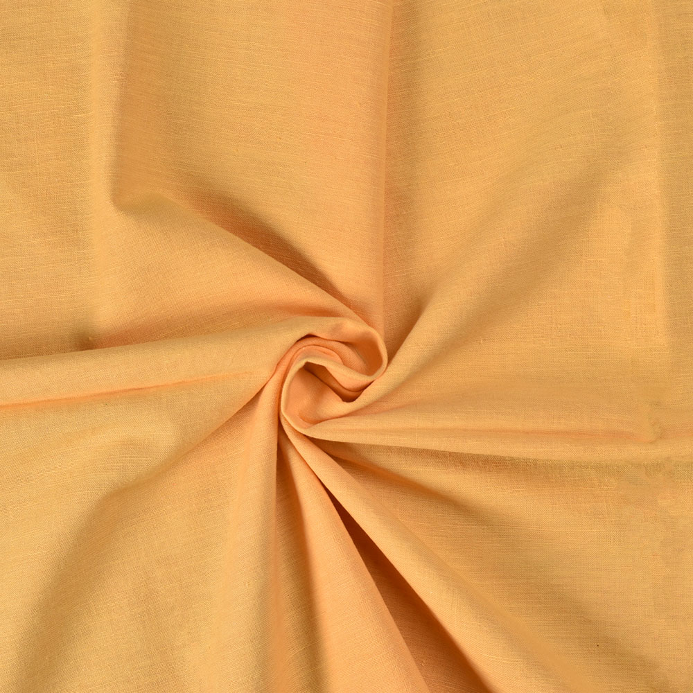 Plain Yellow Pure Khadi 118 GSM Handwoven Fabric