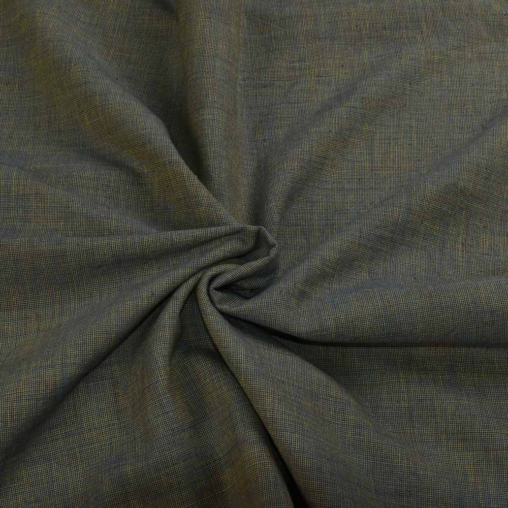 Chambray Brown Khadi Cotton 110 GSM Handwoven Fabric Me8