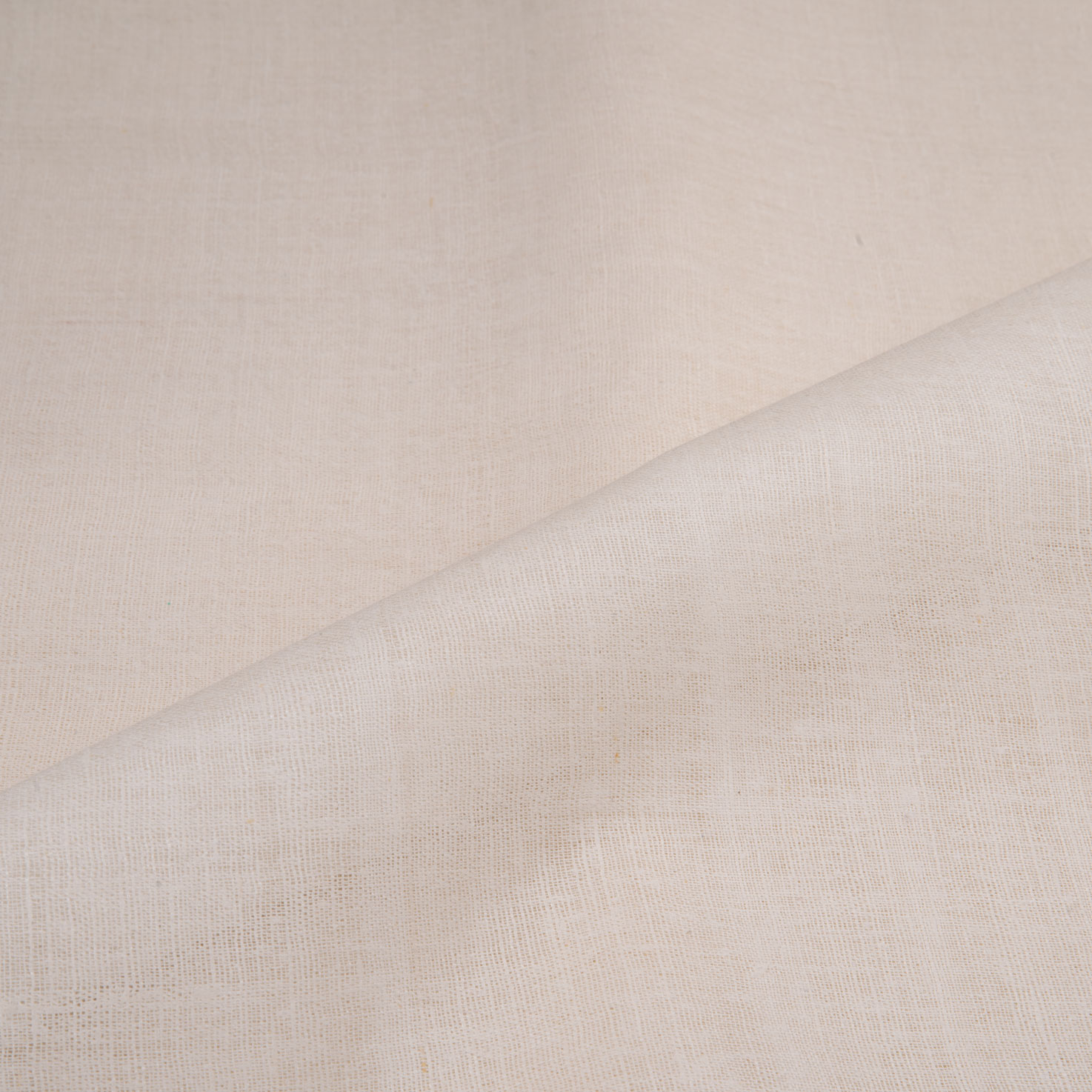 PLAIN NATURAL MATKA SILK & MERCERISED COTTON BLEND 85 GSM HANDWOVEN FABRIC