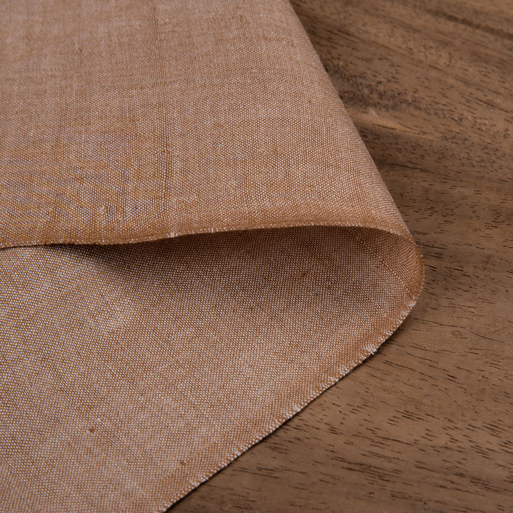 Plain Brown Pure Cotton 92 GSM Handwoven Fabric