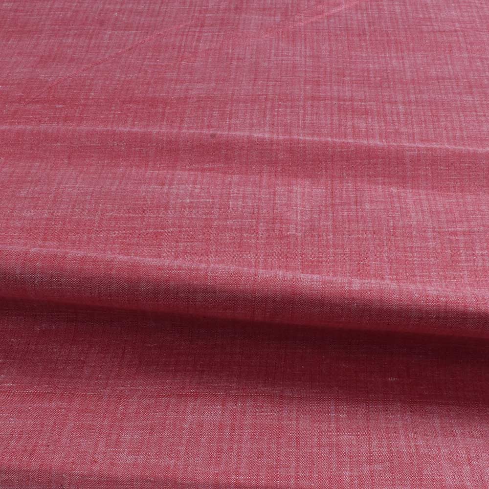 STRIPE RED PURE COTTON 74 GSM HANDWOVEN FABRIC