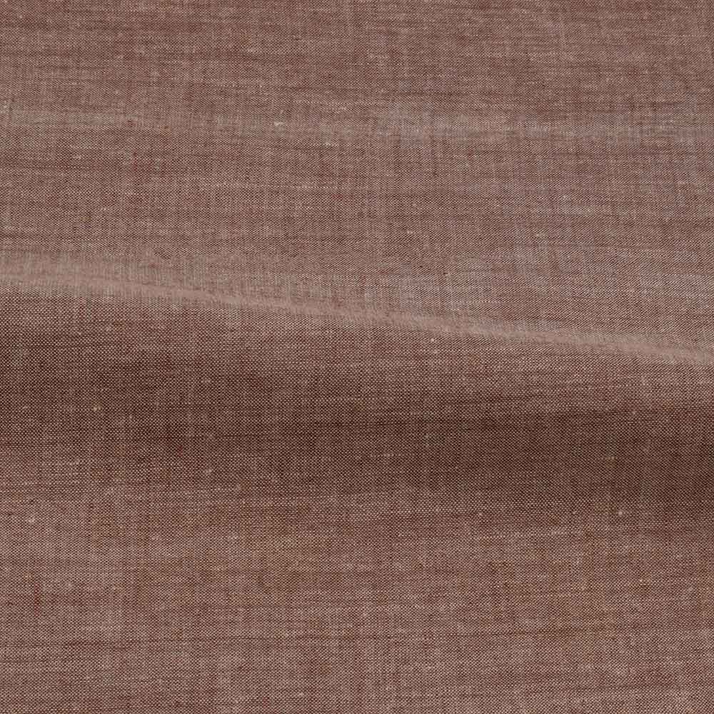 CHAMBRAY BROWN KHADI COTTON 75 GSM HANDWOVEN FABRIC H52