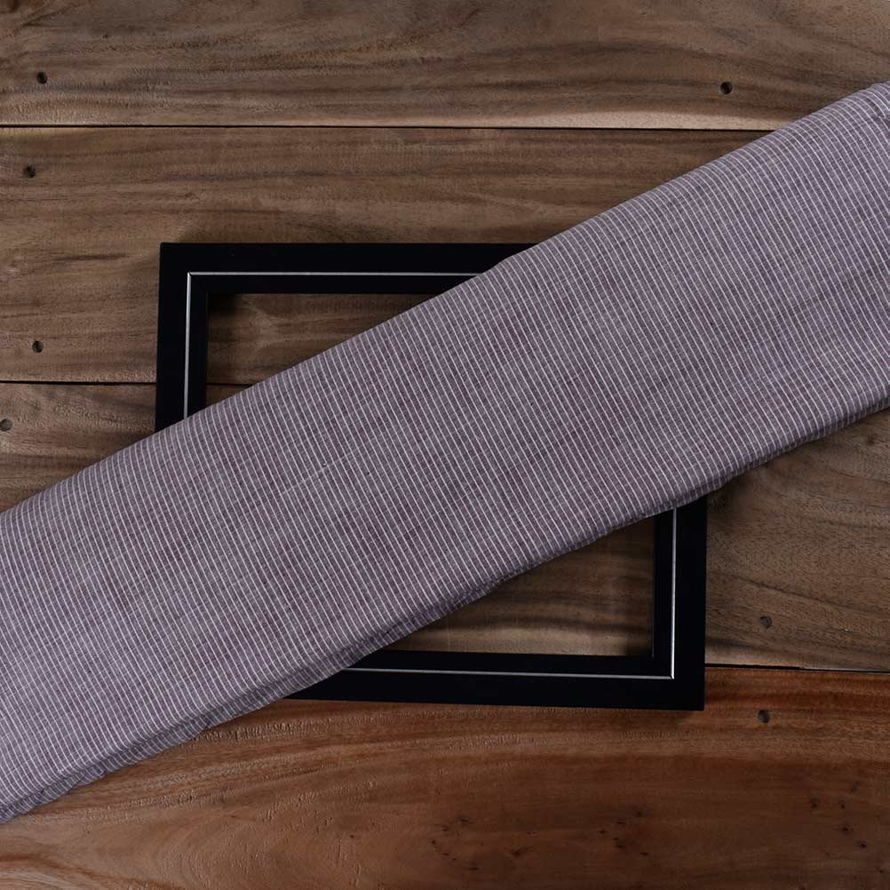 Stripe Mauve Pure Cotton 65 GSM Handwoven Fabric