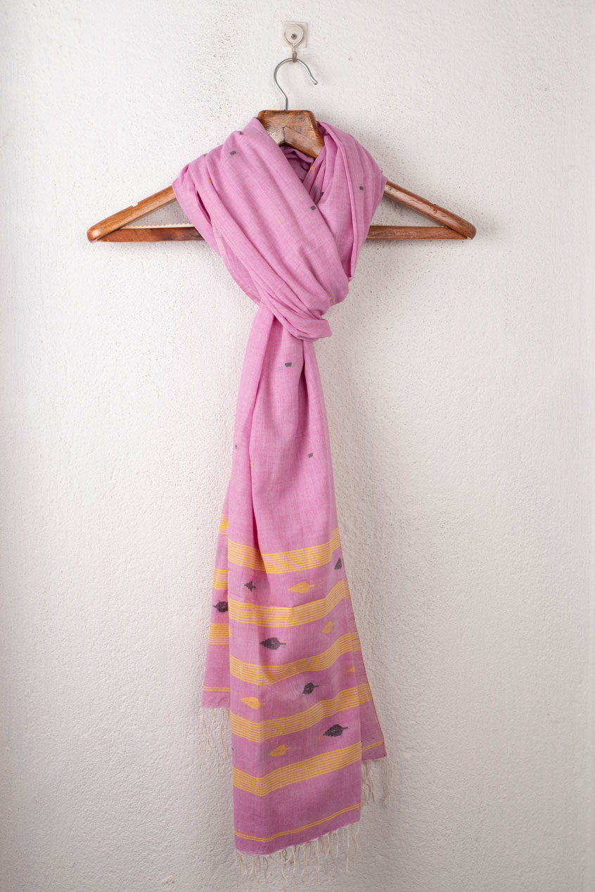 Handwoven Pink Scarf 88