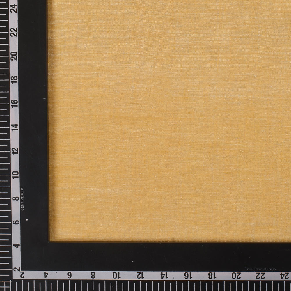CHAMBRAY YELLOW KHADI COTTON 70 GSM HANDWOVEN FABRIC