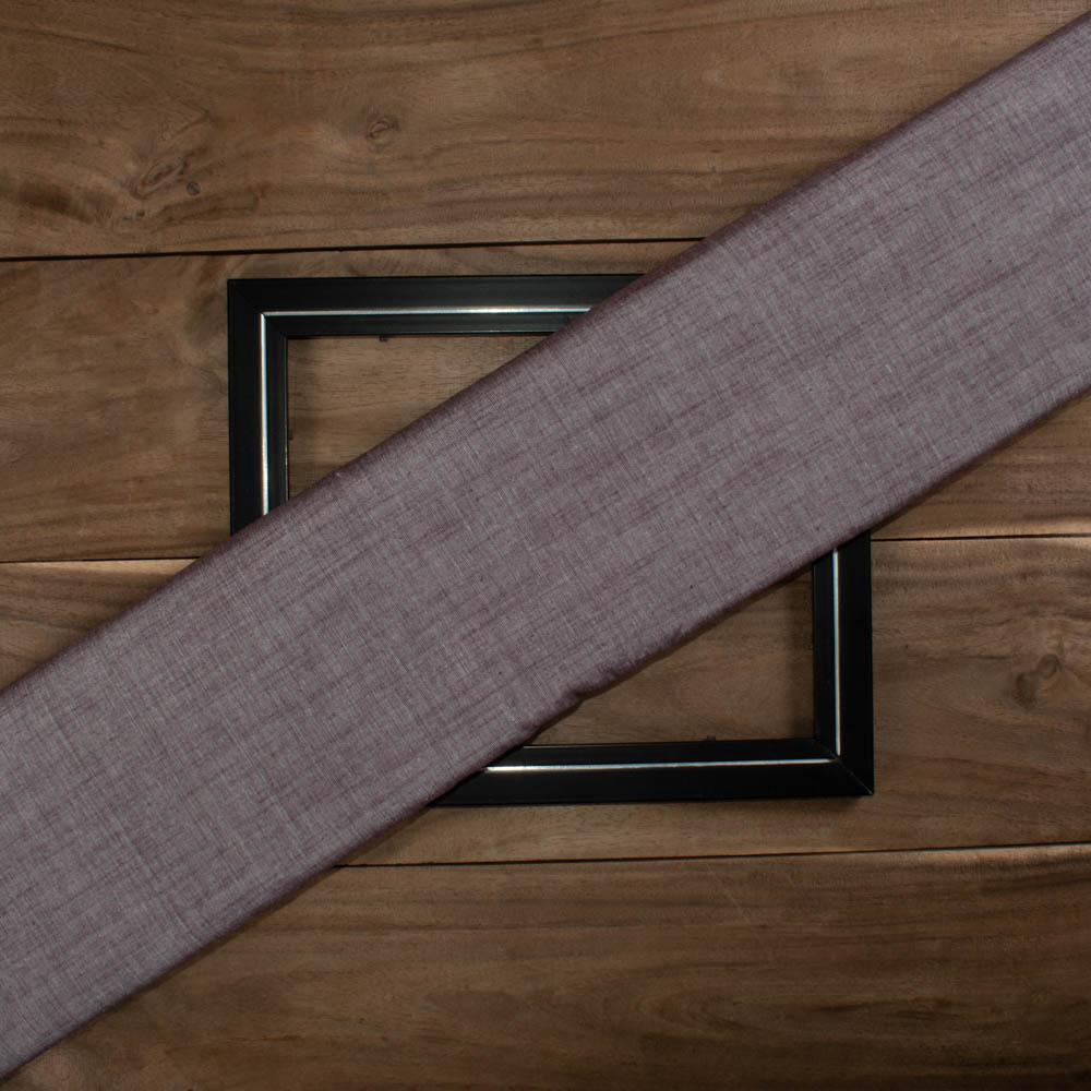 CHAMBRAY MAROON PURE COTTON HANDWOVEN FABRIC