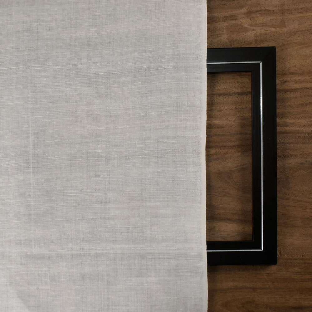 PLAIN NATURAL PURE MATKA SILK 92 GSM HANDWOVEN FABRIC