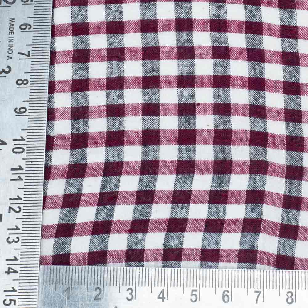 CHECK MULTICOLOUR PURE COTTON 60 GSM HANDWOVEN FABRIC