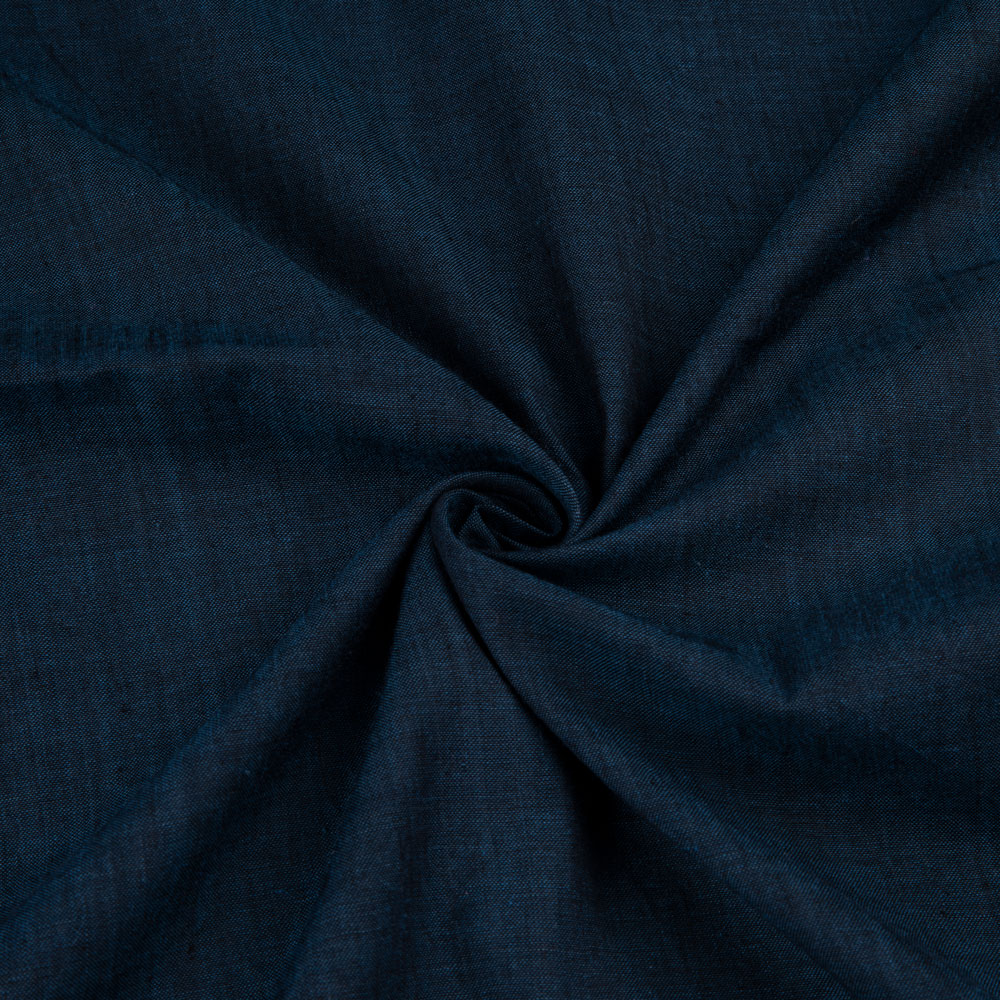 Cross Colour Blue Pure Cotton 95 GSM Handwoven Fabric Sb15