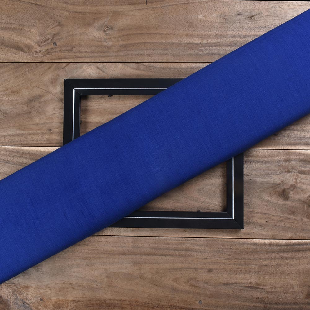 Solid Royal Blue Pure Cotton 90 GSM Handwoven Fabric