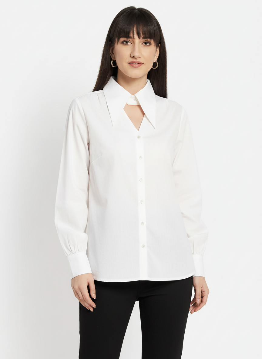 Collared Long Sleeves Top