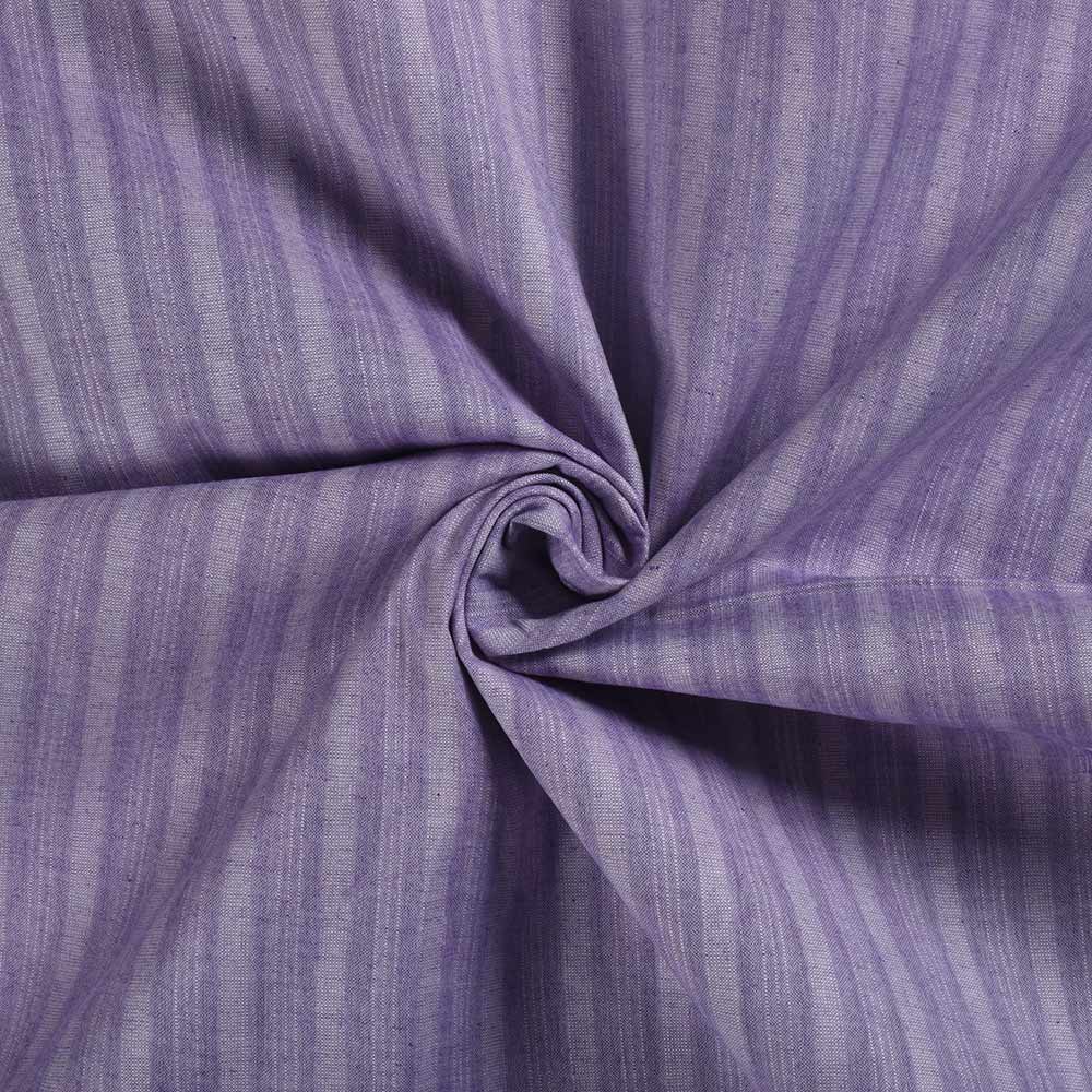Stripe Light Purple Pure Cotton 85 GSM Handwoven Fabric