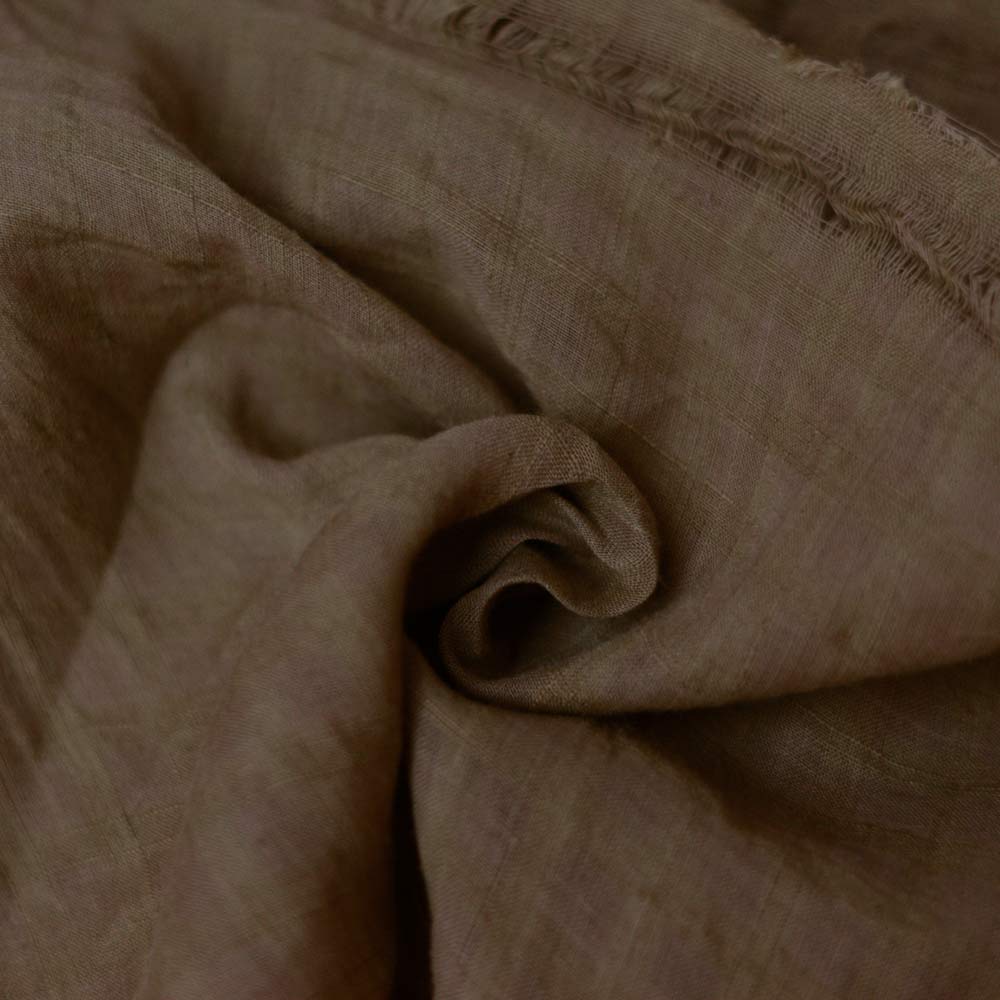 Check Brown Pure Cotton 70 GSM Handwoven Fabric