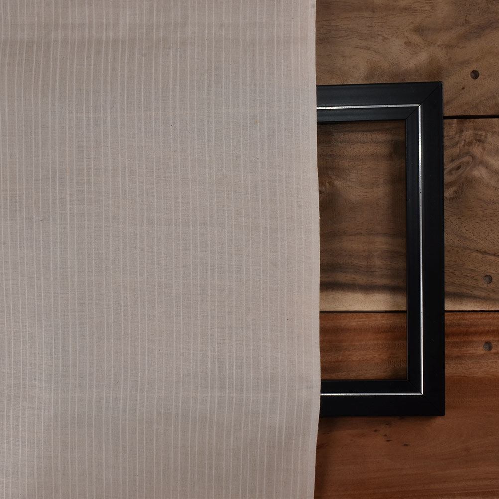 PLAIN NATURAL MUGA SILK & COTTON BLEND 90 GSM HANDWOVEN FABRIC