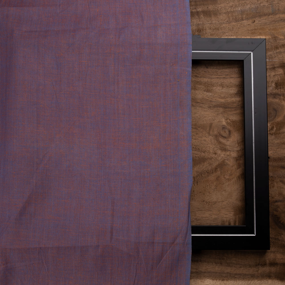 CROSS COLOUR PURPLE PURE COTTON 92 GSM HANDWOVEN FABRIC