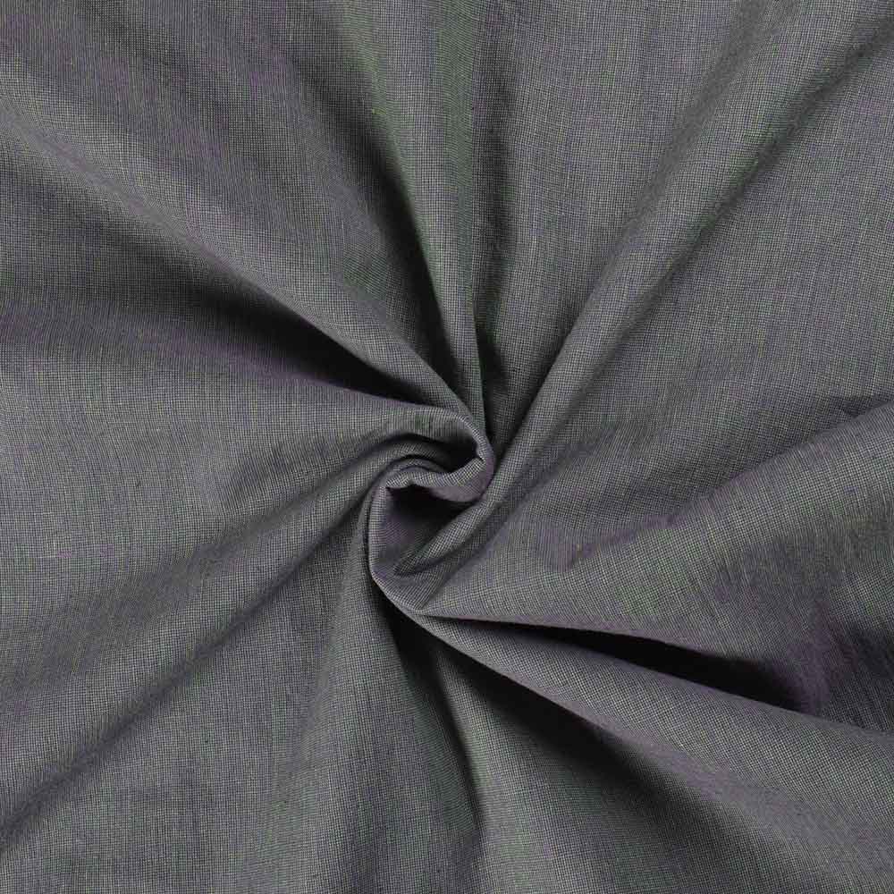 Chambray Grey Pure Cotton 95 GSM Handwoven Fabric