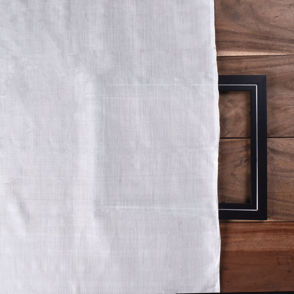 PLAIN WHITE PURE BAMBOO 108 GSM HANDWOVEN FABRIC
