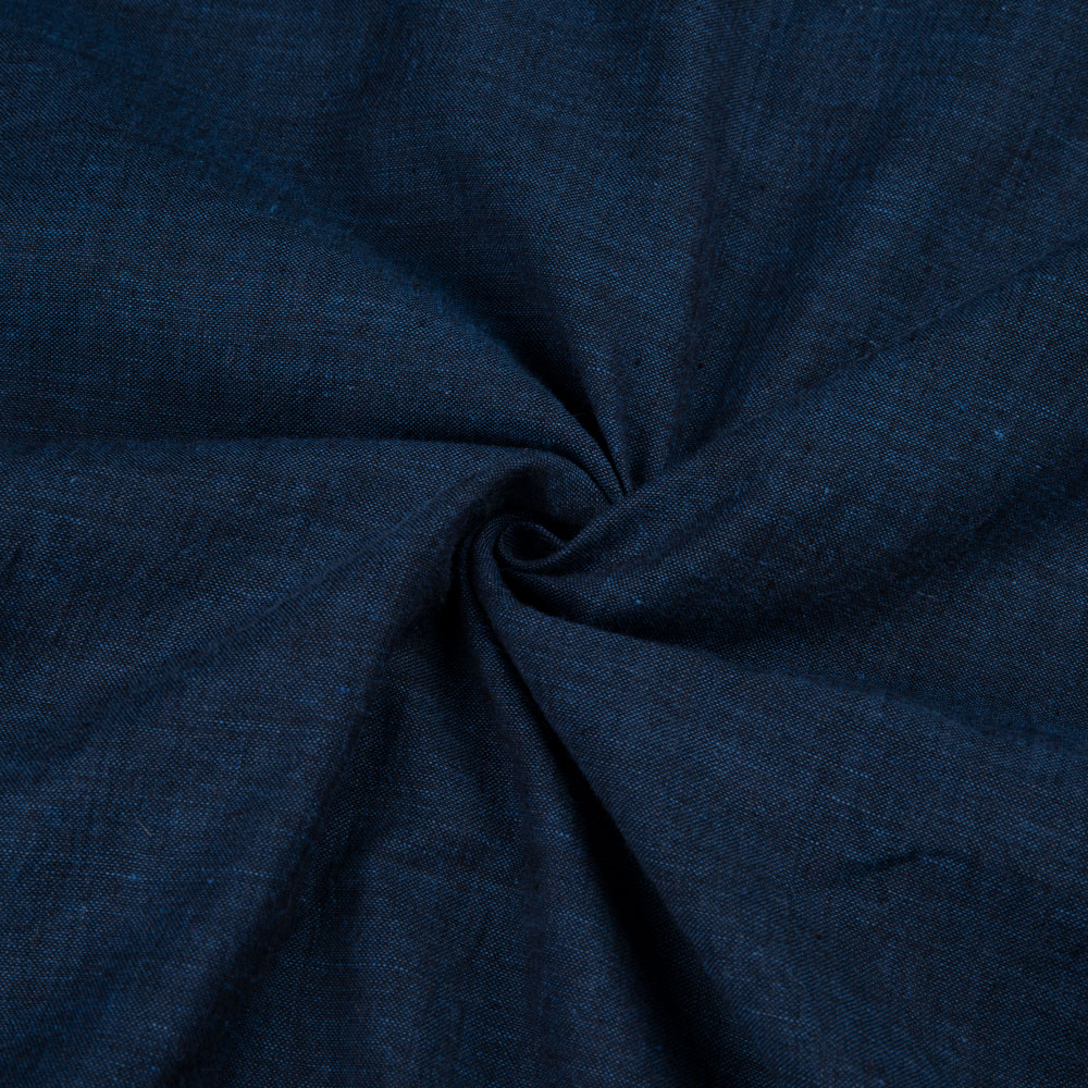 Cross Colour Blue Pure Cotton 95 GSM Handwoven Fabric