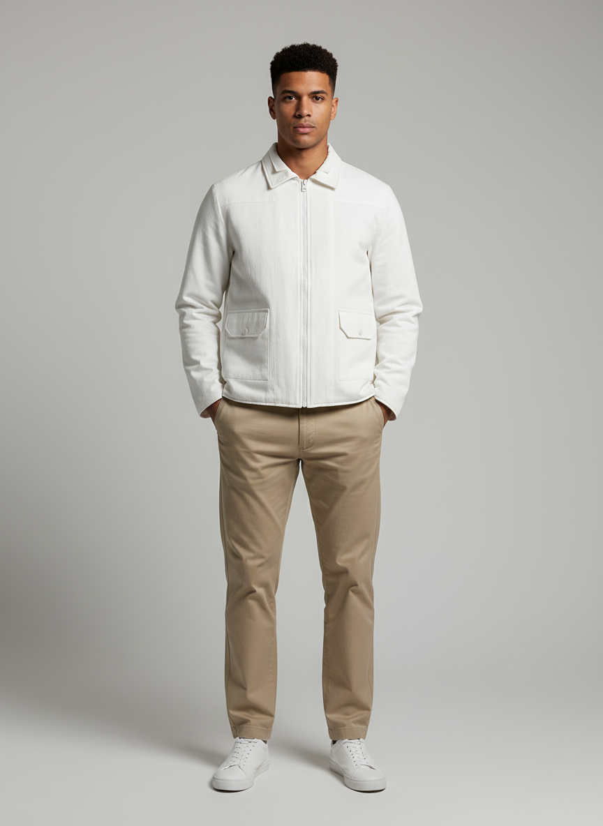 Tailored Shirt Collar Unisex Jacket
