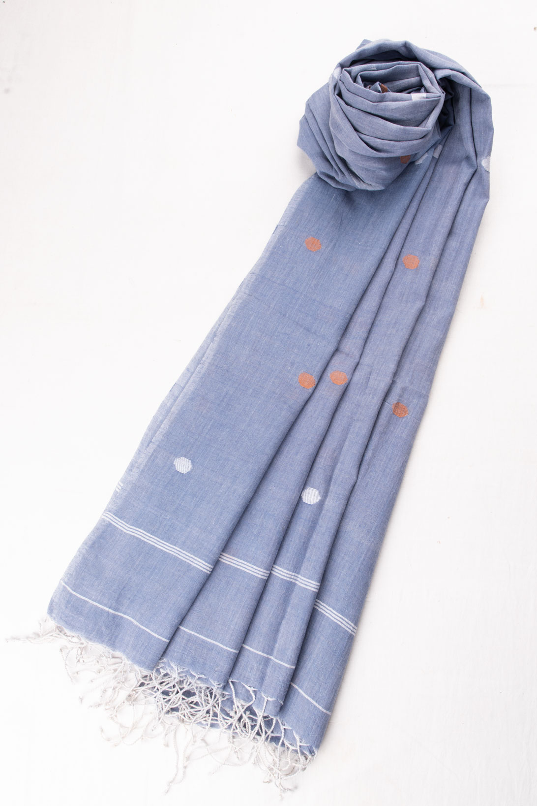 HANDWOVEN BLUE SCARF 93