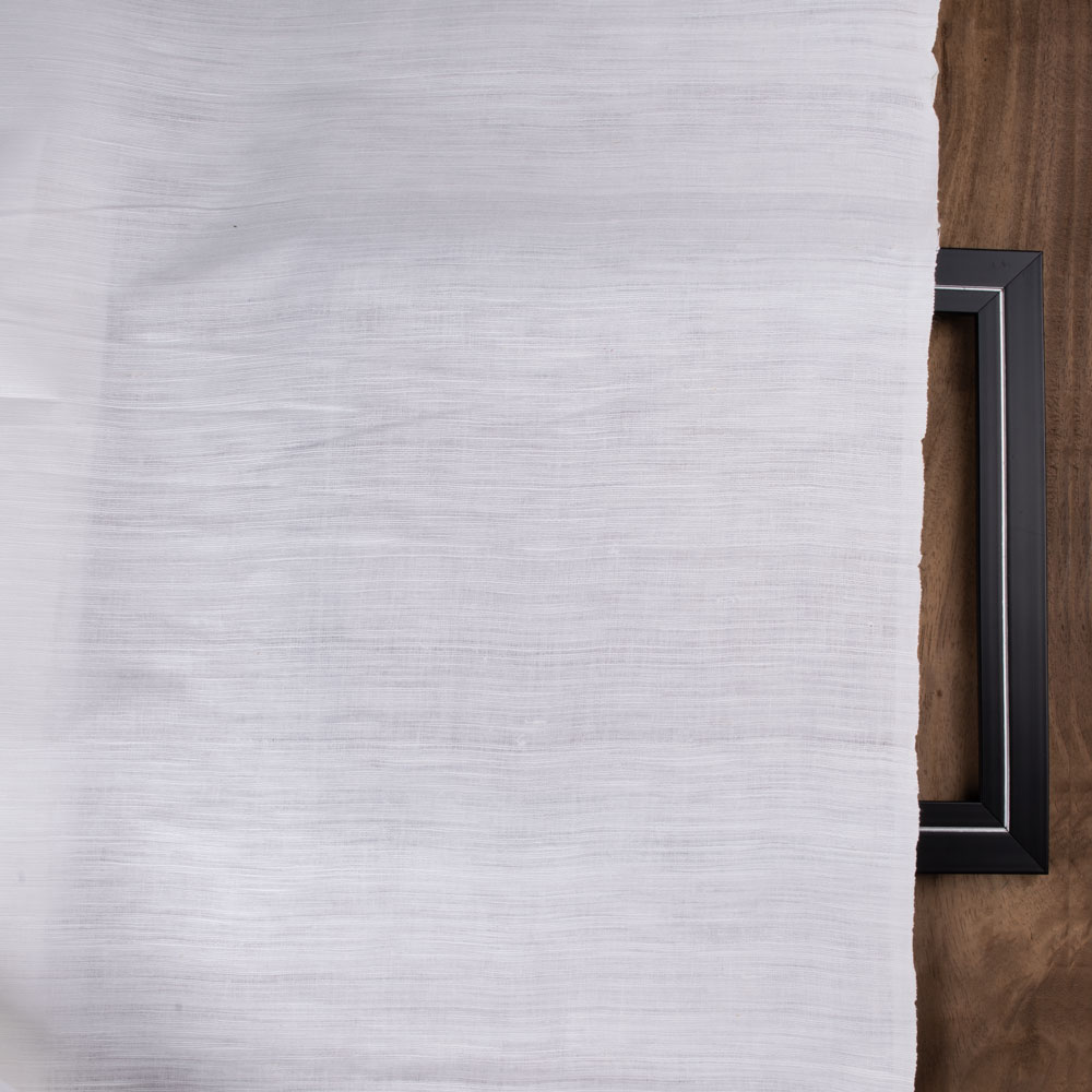 WHITE muslin KHADI 125 GSM HANDSPUN & HANDWOVEN FABRIC | BLEACHED WHITE & DYEABLE