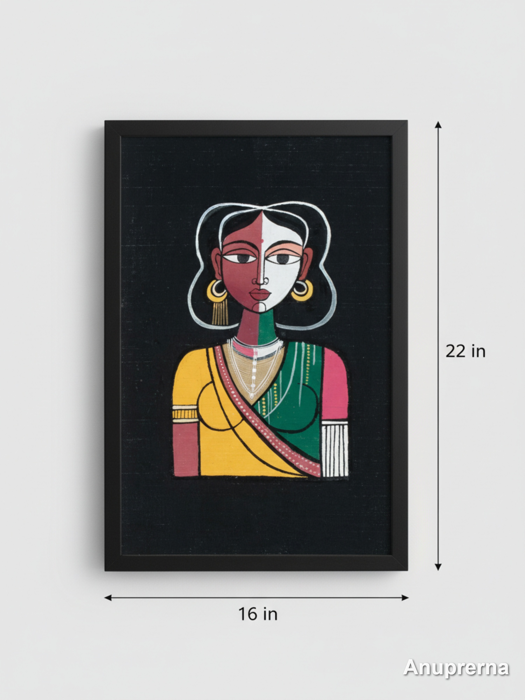 Beautiful Woman Contemporary Pattachitra Wall Art Decor