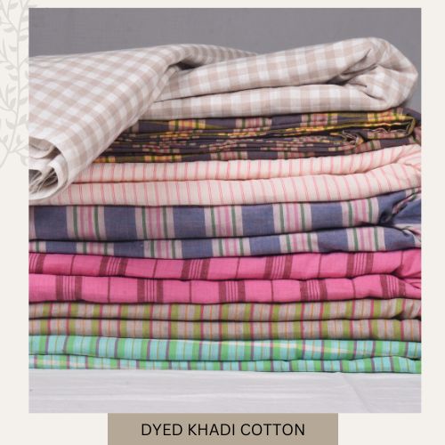Dyed Khadi Cotton Fabrics