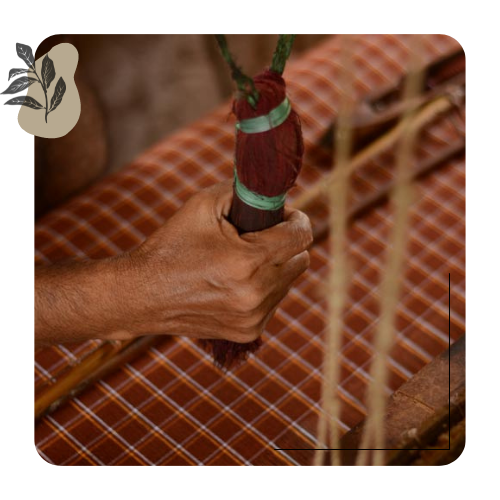 our fabrics are handwoven by artisans of Bengal