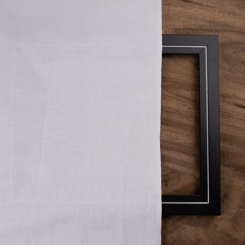 WHITE COTTON 104 GSM FABRIC - BLEACHED WHITE & DYEABLE