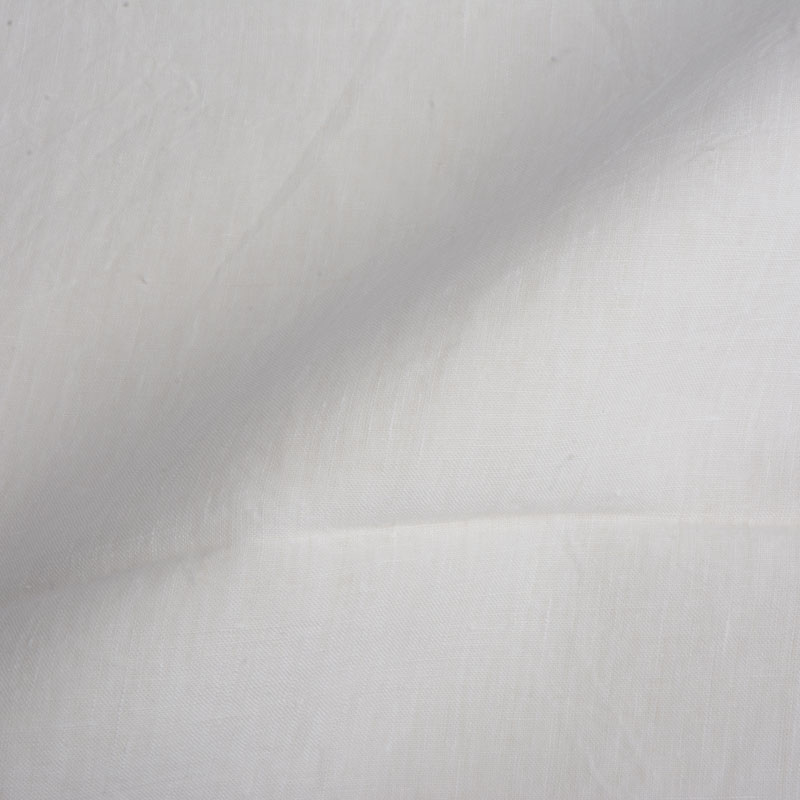 PLAIN WHITE PURE LINEN 129 GSM HANDWOVEN FABRIC