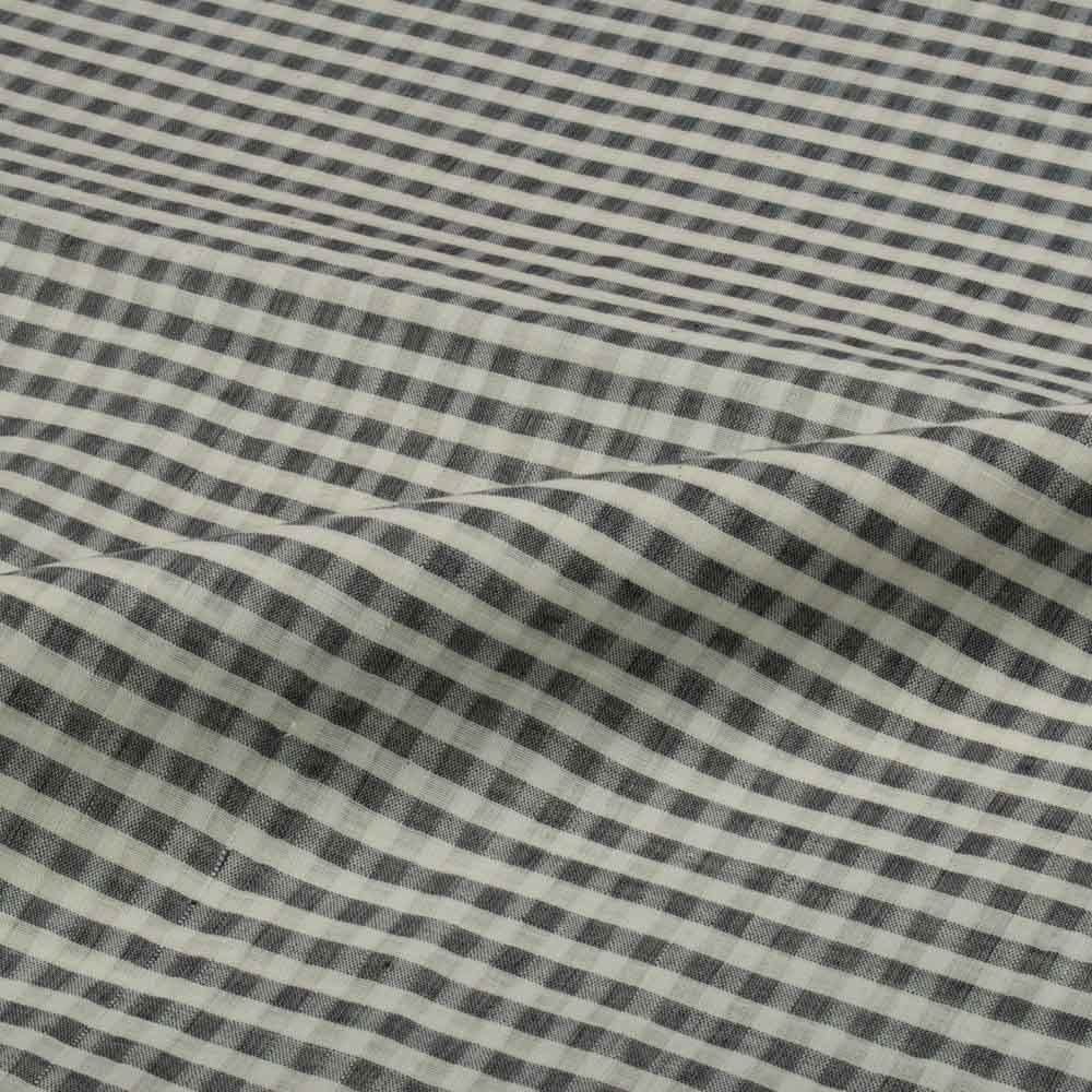 Check White Black Pure Cotton 95 GSM Handwoven Fabric 17