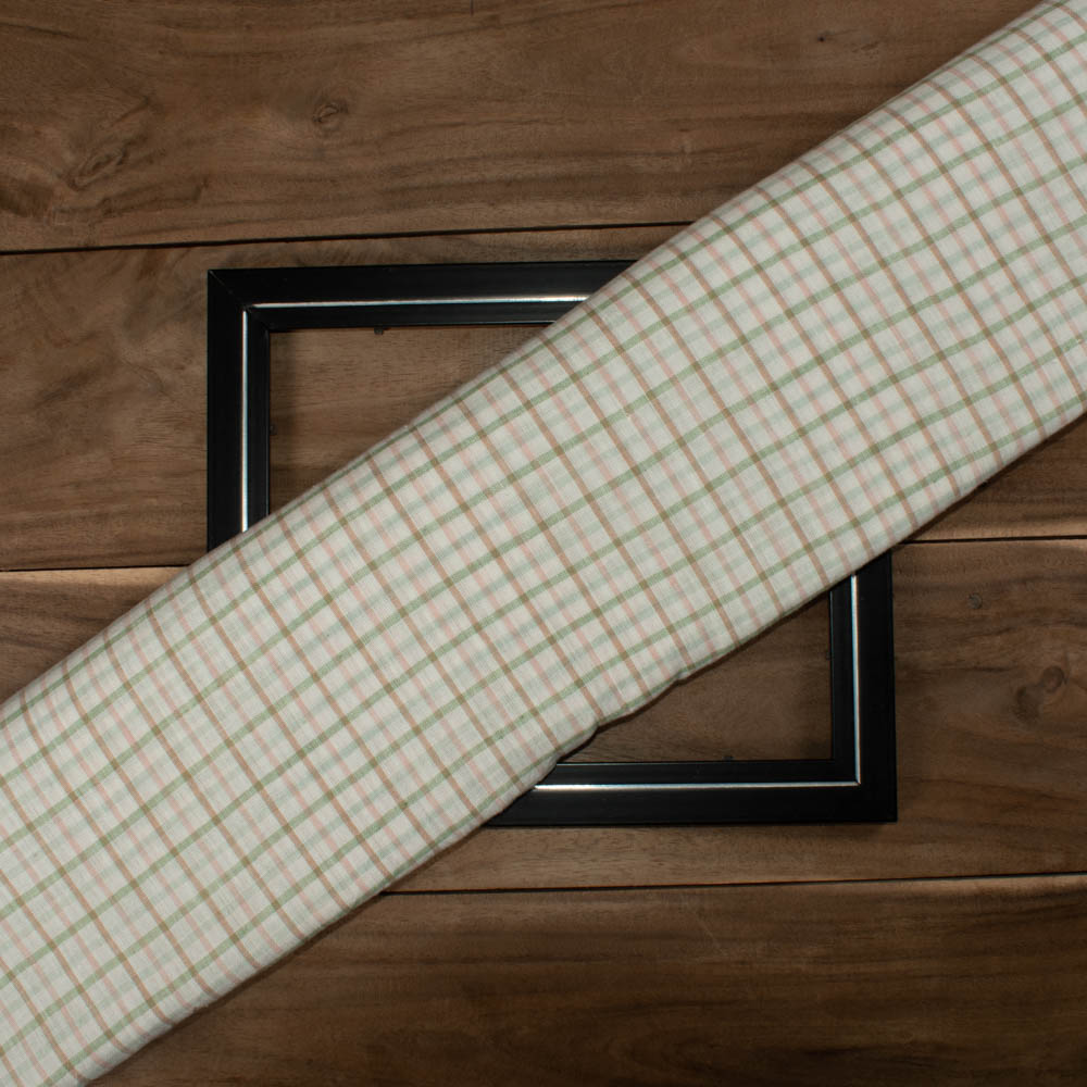 Stripe Multicolor Cotton 130 GSM Handwoven Fabric 19