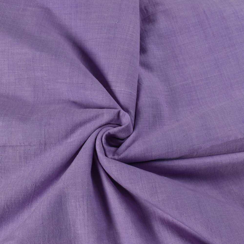 Chambray Purple Khadi Cotton 105 GSM Handwoven Fabric E