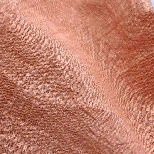 Chambray Peach Khadi Cotton 115 GSM Handwoven Fabric
