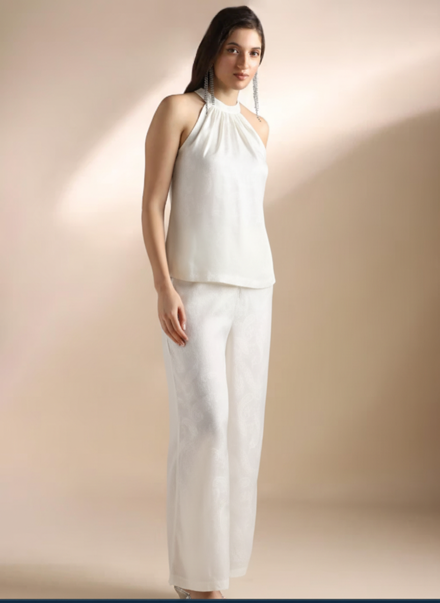 Plain Halter Neck Co-ord Set