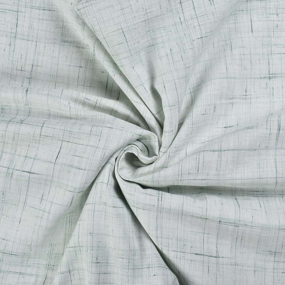 Futki Light Green Pure Cotton 98 GSM Handwoven Fabric