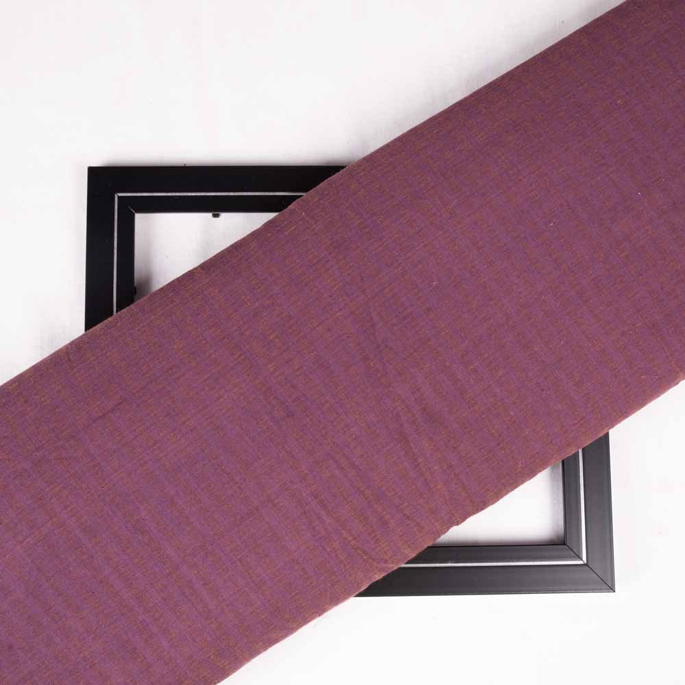Stripe Plum Pure Cotton 91 GSM Handwoven Fabric