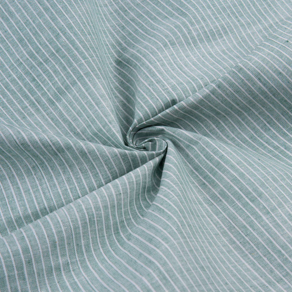 Pinstripe Blue & White Pure Cotton 108 GSM Handwoven Fabric