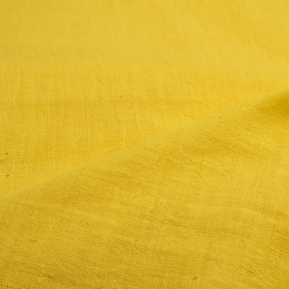 PLAIN YELLOW PURE KHADI 120 GSM HANDSPUN & HANDWOVEN FABRIC