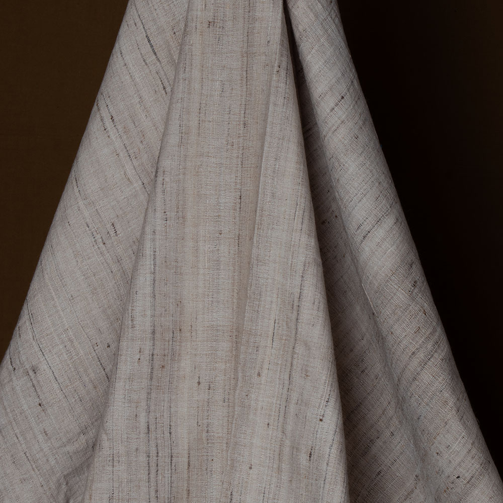 Plain Natural Ketya Silk Cotton Blend 112 GSM Handwoven Fabric