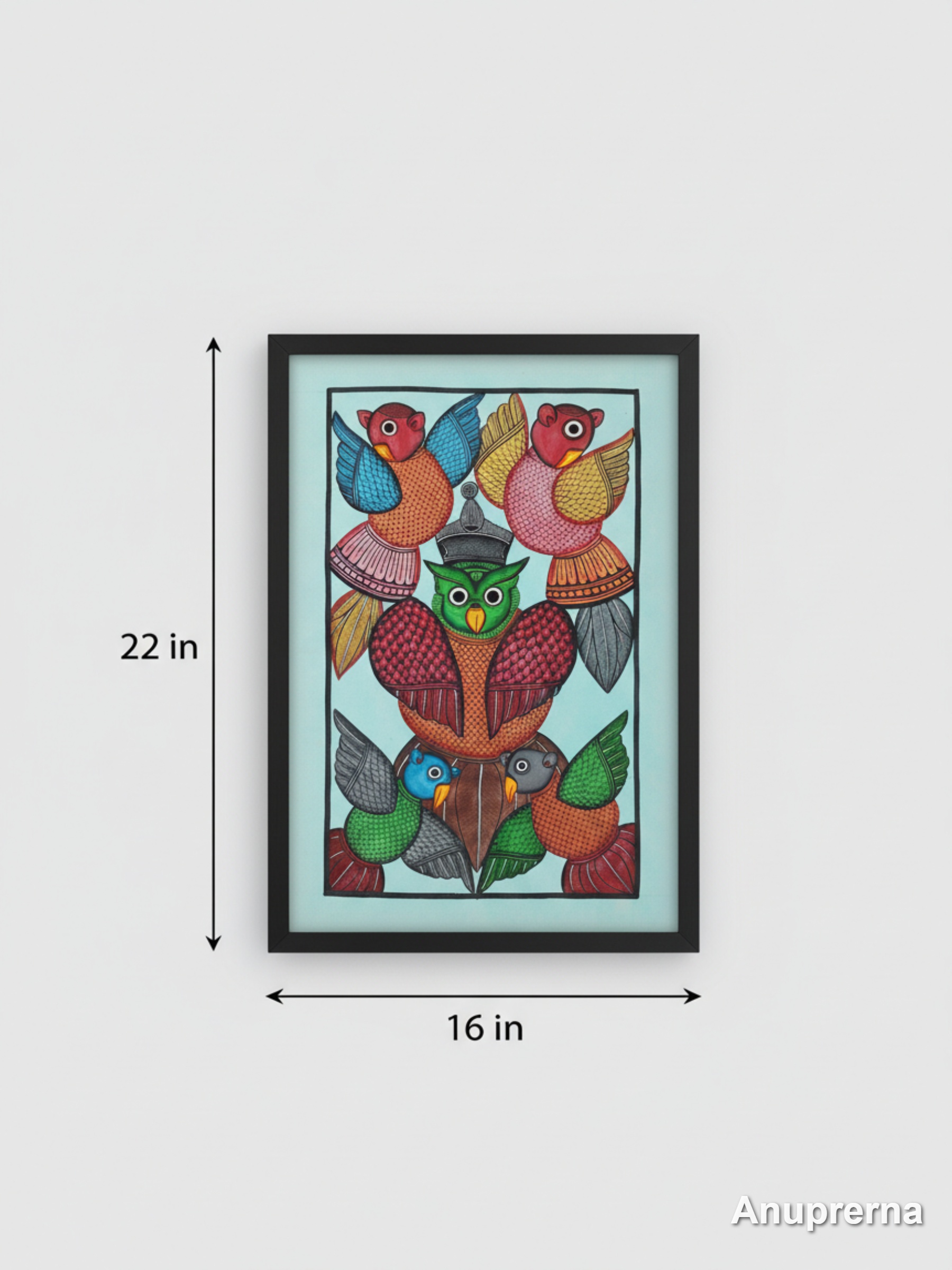 Owls Dance Pattachitra Wall Art Decor