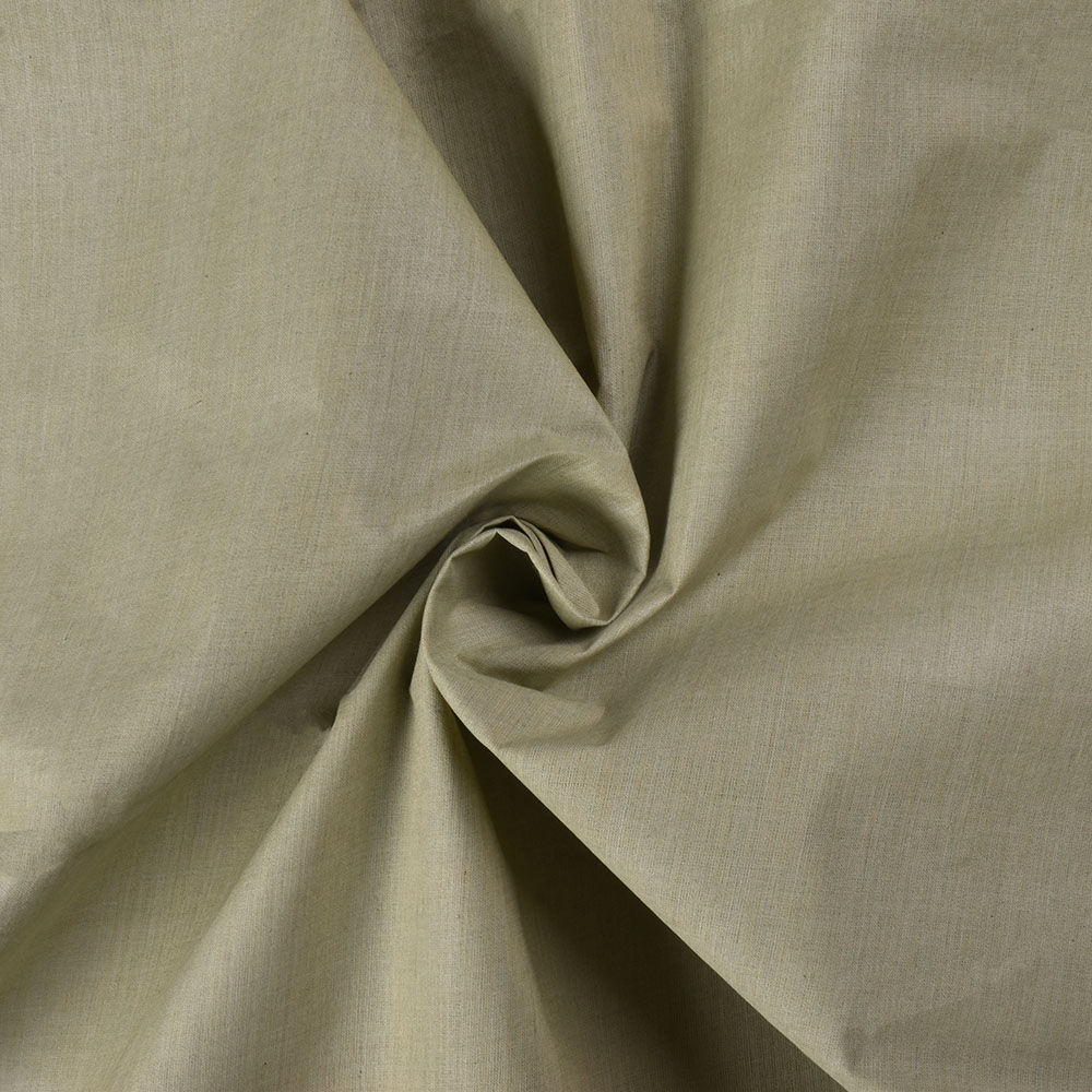 Plain Olive Pure Cotton 70 GSM Handwoven Fabric